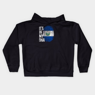 El Salvador Flag Fingerprint My Story DNA Salvadorian Kids Hoodie